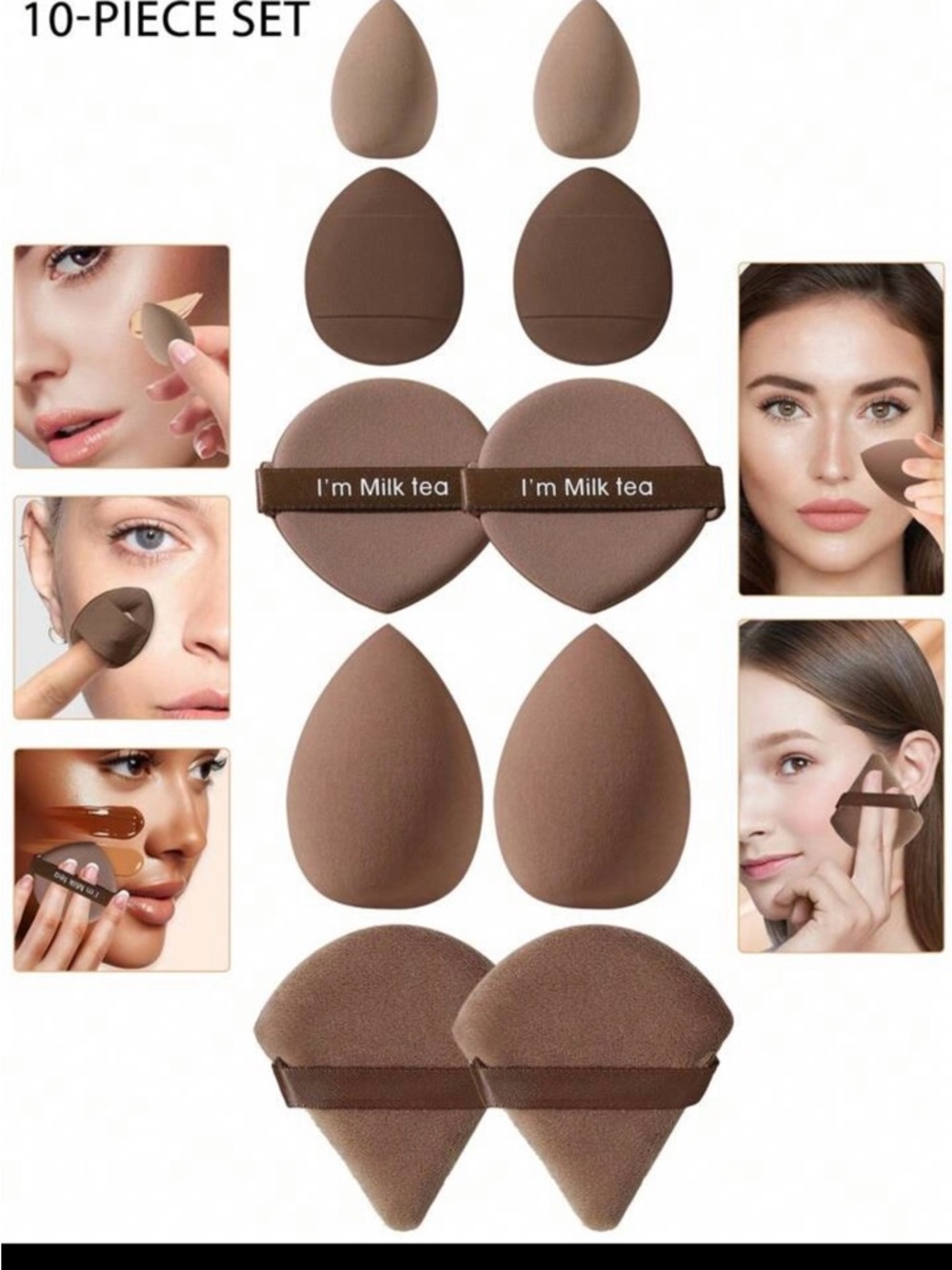 10 Piece Real Perfect Makeup Sponge Set